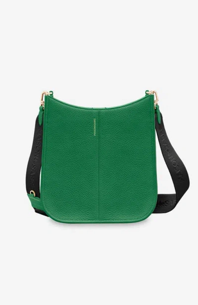 Shop Maison De Sabre Leather Saddle Bag In Emerald Green