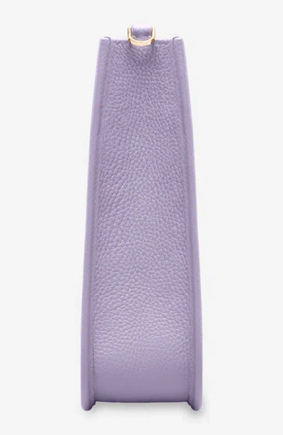 Shop Maison De Sabre Leather Saddle Bag In Lavender Purple