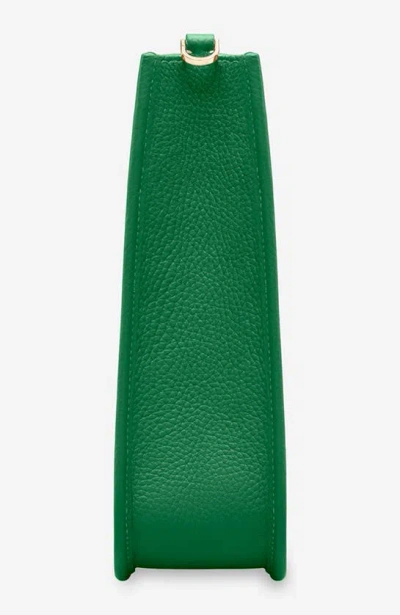 Maison De Sabre Leather Jacquard Strap Saddle Bag In Green