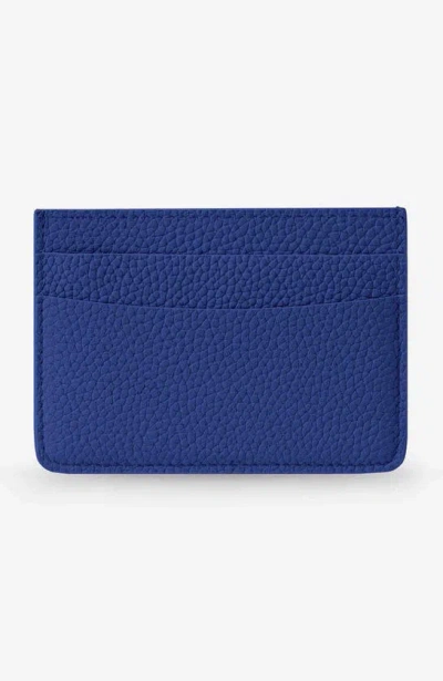 Shop Maison De Sabre Leather Card Holder In Lapis Blue