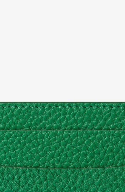 Shop Maison De Sabre Maison De Sabré Leather Card Holder In Emerald Green