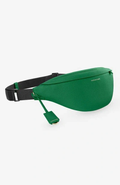 Maison De Sabre Leather Sling Bag In Emerald Green