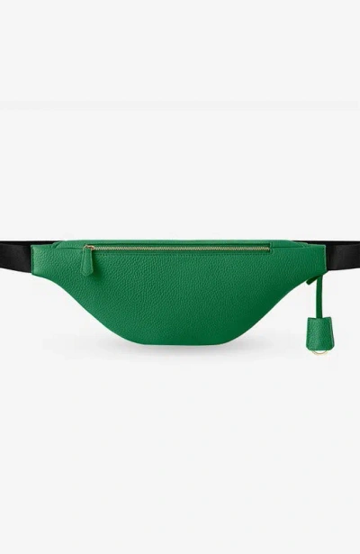 Maison De Sabre Leather Sling Bag In Emerald Green