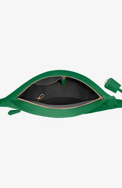 Maison De Sabre Leather Sling Bag In Emerald Green