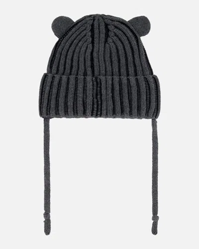 Shop Deux Par Deux Baby Unisex Baby Knit Hat With Ears Black