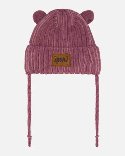 Shop Deux Par Deux Baby Girl's Baby Knit Hat With Ears Mauve