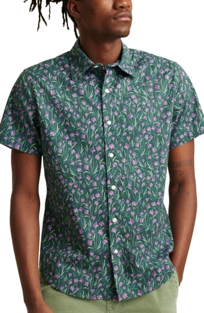 Shop Bonobos Riviera Floral Short Sleeve Stretch Cotton Button-up Shirt In Bordeta Floral C13