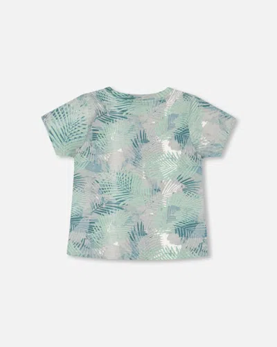 Shop Deux Par Deux Little Boy's Organic Cotton Printed T-shirt Green Jungle Leaves Print