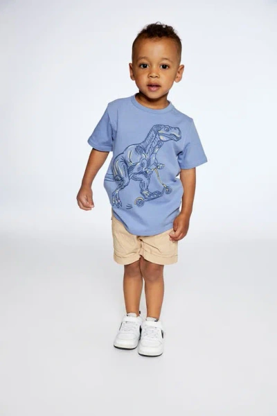 Shop Deux Par Deux Baby Boy's Organic Cotton T-shirt With Print Blue