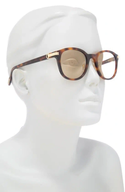 Cartier 51mm Round Sunglasses In Havana