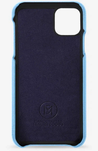 Shop Maison De Sabre Leather Phone Case In Sky Blue