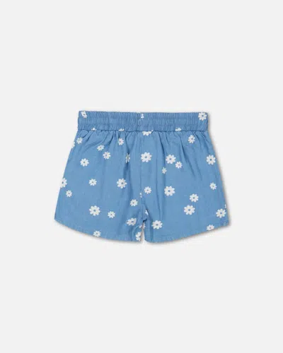 Shop Deux Par Deux Little Girl's Floral Chambray Short