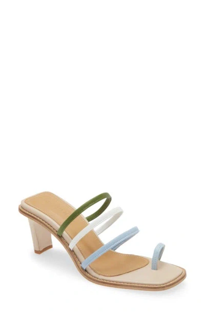 Shop Shekudo Bondi Toe Loop Slide Sandal In Multi Blue