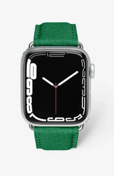 Shop Maison De Sabre Maison De Sabré Apple Watch Band In Emerald Green