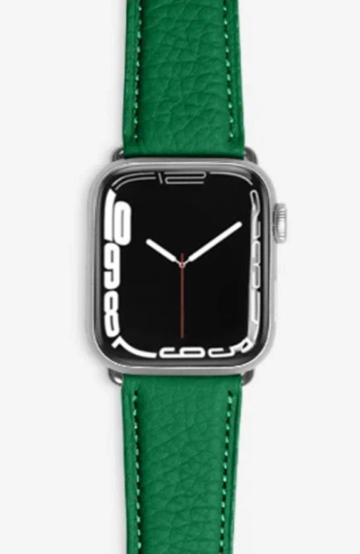Shop Maison De Sabre Maison De Sabré Apple Watch Band In Emerald Green