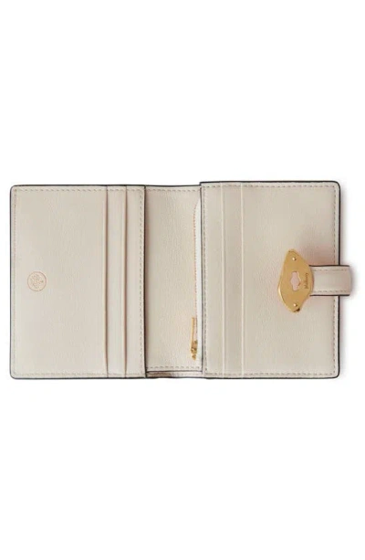 Shop Mulberry Lana Compact High Gloss Leather Bifold Wallet In Eggshell