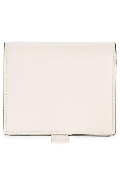 Shop Mulberry Lana Compact High Gloss Leather Bifold Wallet In Eggshell