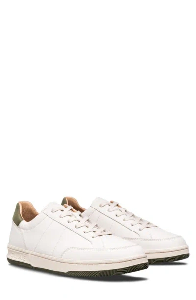 Shop Clae Monroe Sneaker In Off White Leather Olive