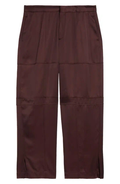 Shop Jil Sander Relaxed Fit Flat Front Pants In Plum