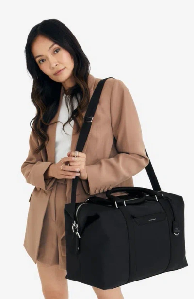 Maison De Sabre Nylon Duffle Bag In Black Caviar