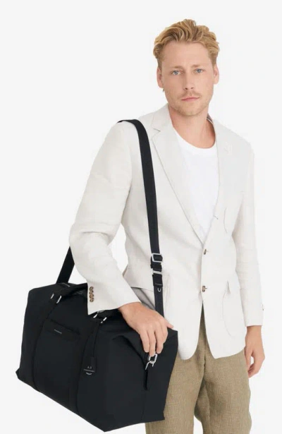 Maison De Sabre Nylon Duffle Bag In Black Caviar