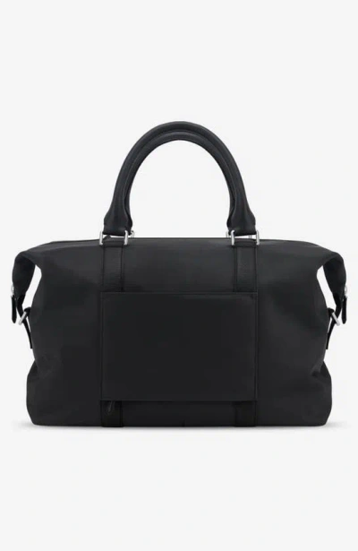 Maison De Sabre Nylon Duffle Bag In Black Caviar