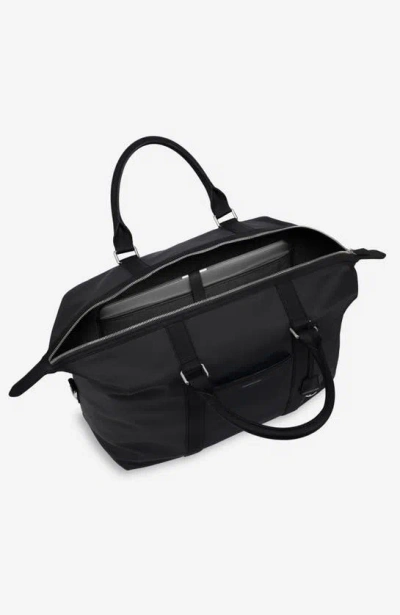Maison De Sabre Nylon Duffle Bag In Black Caviar