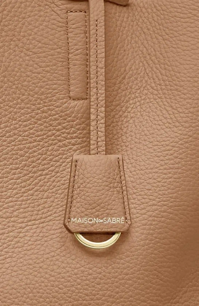 Maison De Sabre Maison De Sabré Large Leather Snap Soft Tote In Sandstone Lily