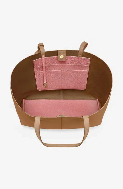 Maison De Sabre Maison De Sabré Large Leather Snap Soft Tote In Sandstone Lily