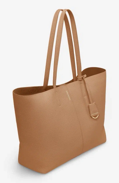 Maison De Sabre Maison De Sabré Large Leather Snap Soft Tote In Sandstone Lily