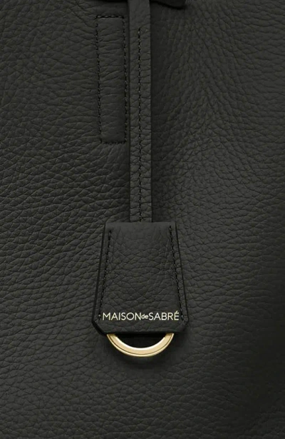 Maison De Sabre Maison De Sabré Large Leather Snap Soft Tote In Rouge Noir