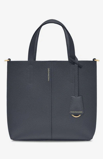 Maison De Sabre Maison De Sabré Small Leather Soft Tote In Graphite Sky