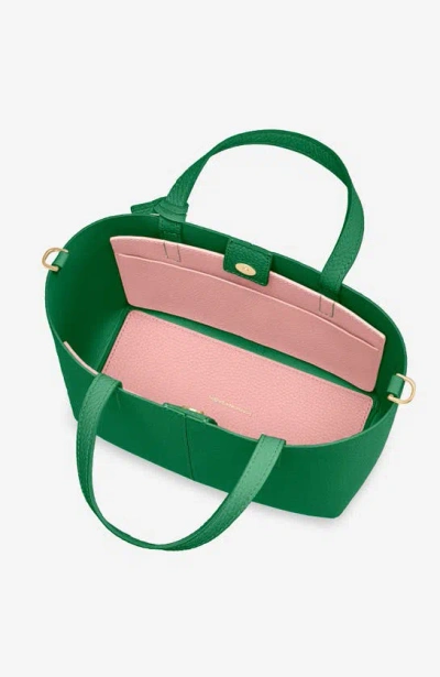 Maison De Sabre Maison De Sabré Small Leather Soft Tote In Emerald Lily