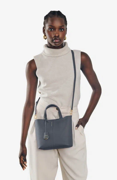 Maison De Sabre Maison De Sabré Small Leather Soft Tote In Graphite Sky