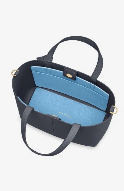 Maison De Sabre Maison De Sabré Small Leather Soft Tote In Graphite Sky