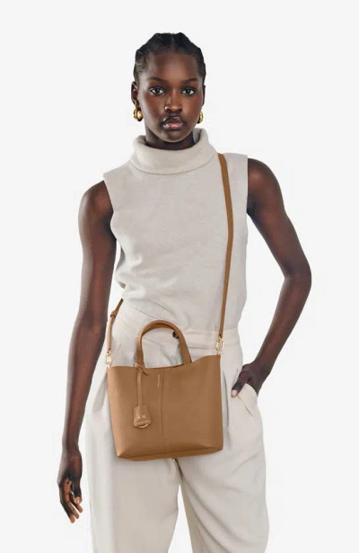 Maison De Sabre Maison De Sabré Small Leather Soft Tote In Sandstone Manhattan