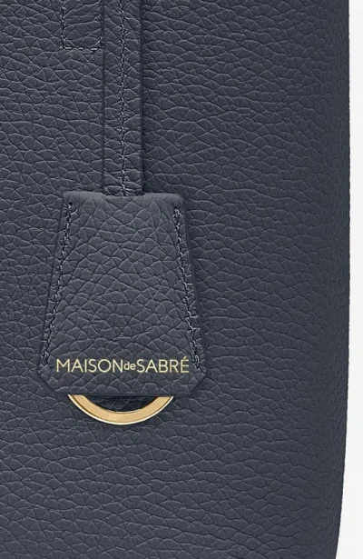 Maison De Sabre Maison De Sabré Small Leather Soft Tote In Graphite Sky