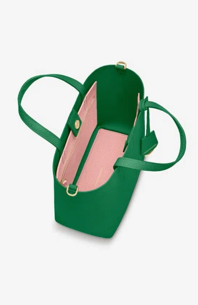Maison De Sabre Maison De Sabré Small Leather Soft Tote In Emerald Lily