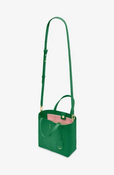 Maison De Sabre Maison De Sabré Small Leather Soft Tote In Emerald Lily
