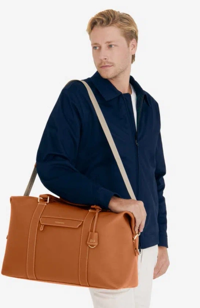 Maison De Sabre The Duffle Expandable Leather Bag In Pecan Brown