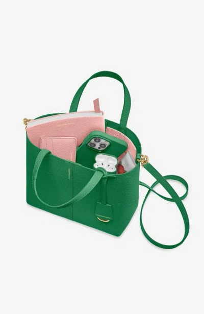 Maison De Sabre Maison De Sabré Small Leather Soft Tote In Emerald Lily