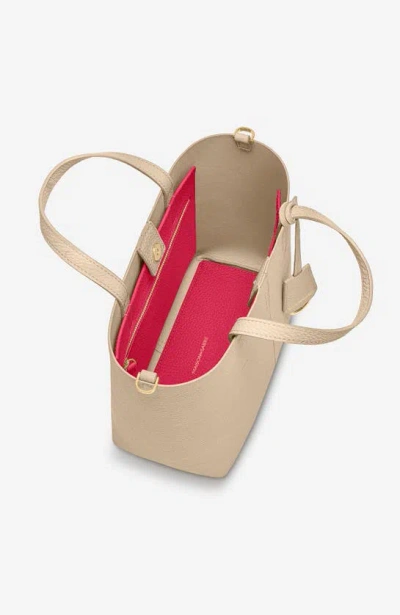 Maison De Sabre Maison De Sabré Small Leather Soft Tote In Saharan Fuchsia