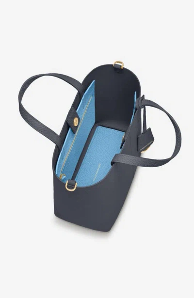 Maison De Sabre Maison De Sabré Small Leather Soft Tote In Graphite Sky
