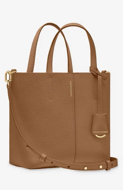 Maison De Sabre Maison De Sabré Small Leather Soft Tote In Sandstone Manhattan