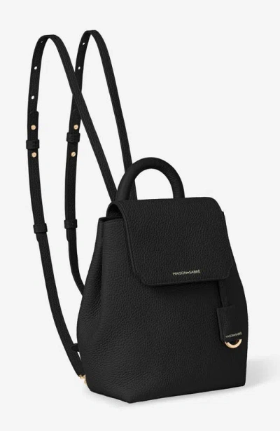 Maison De Sabre Maison De Sabré Mini Soft Leather Backpack In Black Caviar