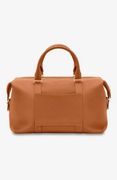 Maison De Sabre The Duffle Expandable Leather Bag In Pecan Brown