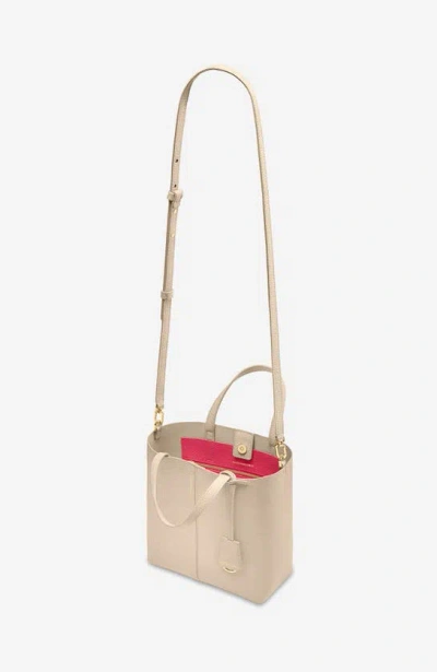 Maison De Sabre Maison De Sabré Small Leather Soft Tote In Saharan Fuchsia