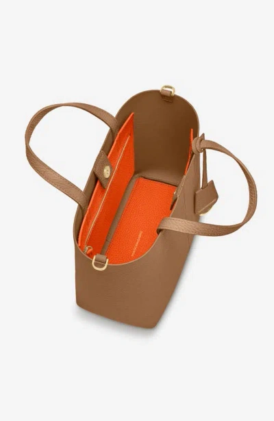 Maison De Sabre Maison De Sabré Small Leather Soft Tote In Sandstone Manhattan