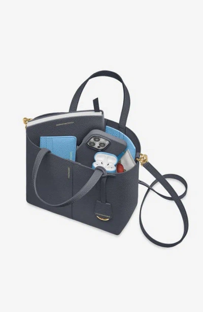 Maison De Sabre Maison De Sabré Small Leather Soft Tote In Graphite Sky