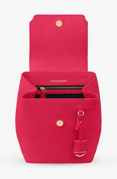 Maison De Sabre Maison De Sabré Mini Soft Leather Backpack In Shibuya Fuchsia
